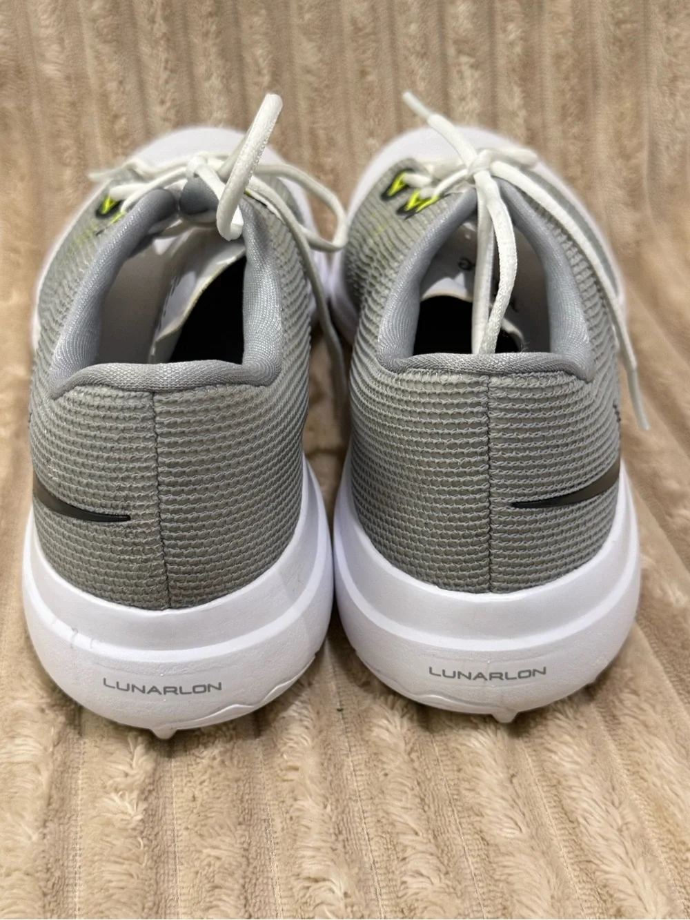 Nike Women’s White, Gray & Neon Green Athletic Golf Shoes